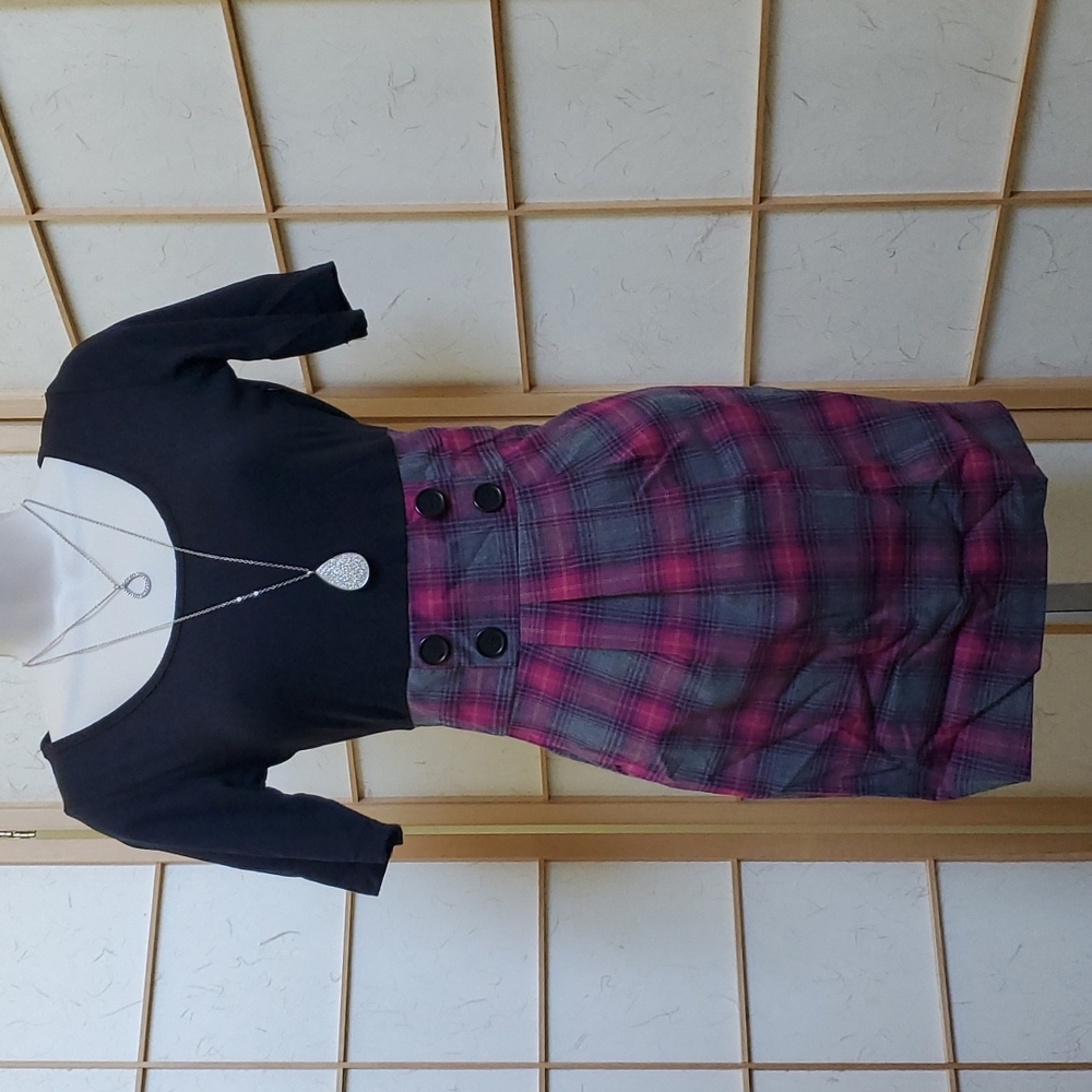 Women black/pink/Gray/Yellow say anything Office Dress Size Medium